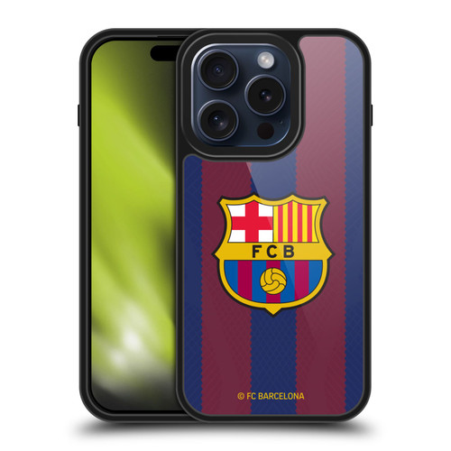 FC Barcelona 2023/24 Crest Kit Home Gel Armour Case For Apple iPhone 15 Pro