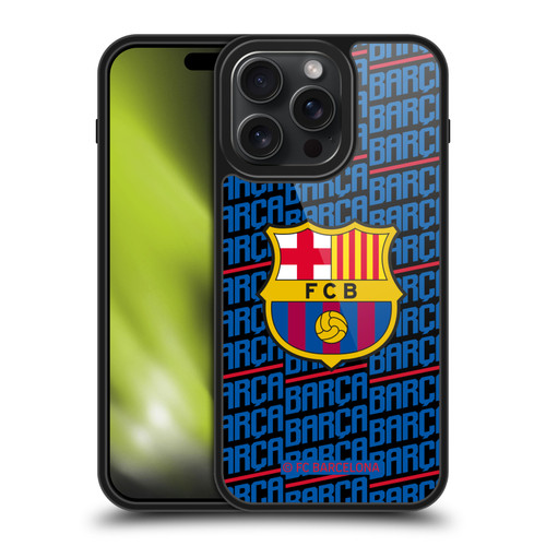 FC Barcelona Crest Patterns Barca Gel Armour Case For Apple iPhone 15 Pro Max