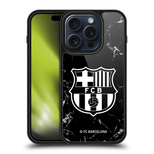 FC Barcelona Crest Patterns Black Marble Gel Armour Case For Apple iPhone 15 Pro FC Barcelona Crest Patterns Black Marble Gel Armour Case For Apple iPhone 15 Pro