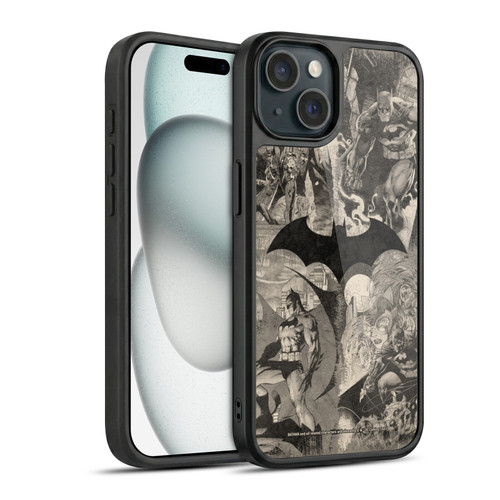 Batman DC Comics Hush Logo Collage Distressed Gel Armour Case For Apple iPhone 15