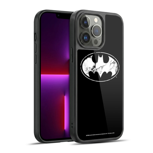 Batman DC Comics Logos Marble Gel Armour Case For Apple iPhone 13 Pro Max