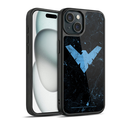 Batman DC Comics Nightwing Logo Grunge Gel Armour Case For Apple iPhone 15