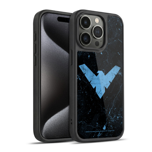 Batman DC Comics Nightwing Logo Grunge Gel Armour Case For Apple iPhone 15 Pro