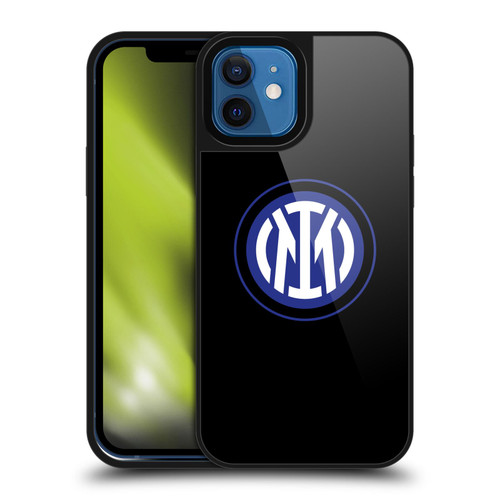 Fc Internazionale Milano Badge Logo On Black Gel Armour Case For Apple iPhone 12 / iPhone 12 Pro