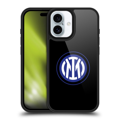 Fc Internazionale Milano Badge Logo On Black Gel Armour Case For Apple iPhone 16