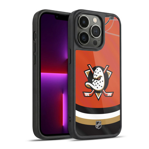 NHL Anaheim Ducks Jersey Gel Armour Case For Apple iPhone 13 Pro