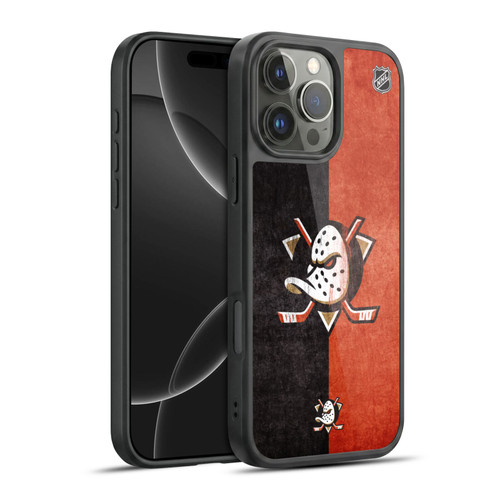 NHL Anaheim Ducks Half Distressed Gel Armour Case For Apple iPhone 16 Pro Max