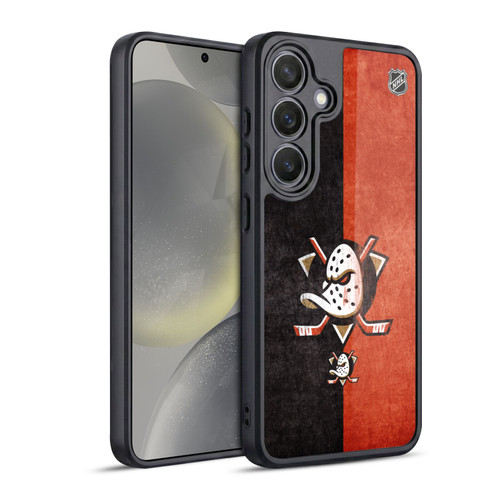 NHL Anaheim Ducks Half Distressed Gel Armour Case For Samsung Galaxy S24 5G