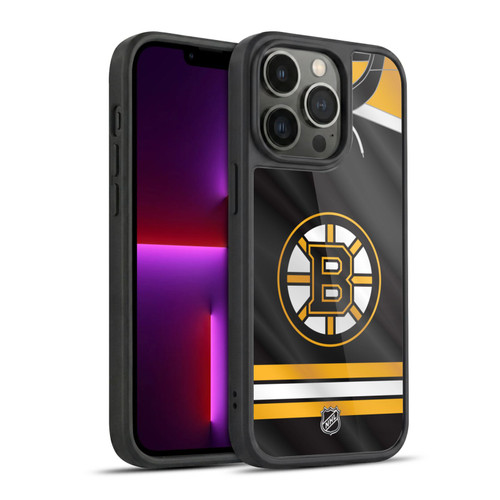 NHL Boston Bruins Jersey Gel Armour Case For Apple iPhone 13 Pro