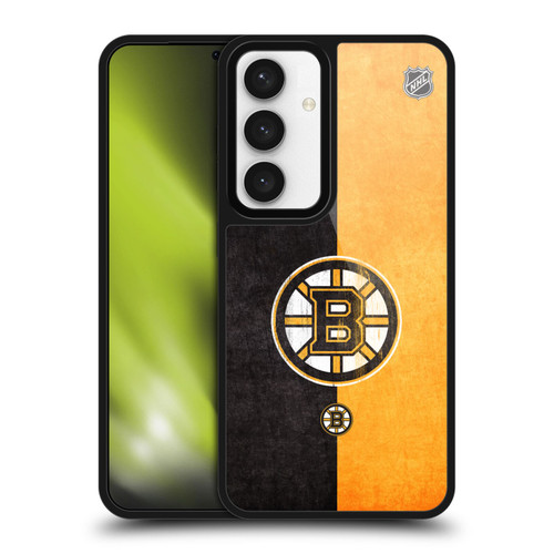 NHL Boston Bruins Half Distressed Gel Armour Case For Samsung Galaxy S24 5G