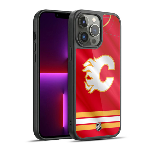 NHL Calgary Flames Jersey Gel Armour Case For Apple iPhone 13 Pro Max