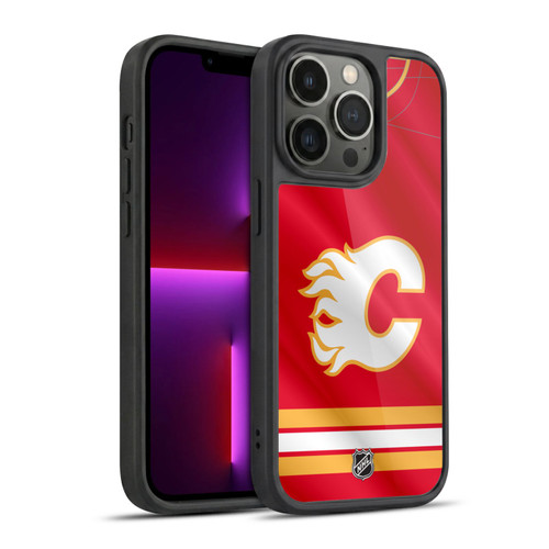 NHL Calgary Flames Jersey Gel Armour Case For Apple iPhone 13 Pro