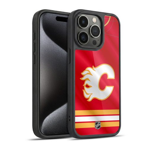 NHL Calgary Flames Jersey Gel Armour Case For Apple iPhone 15 Pro