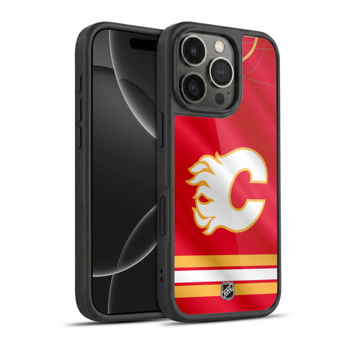NHL Calgary Flames Jersey Gel Armour Case For Apple iPhone 16 Pro