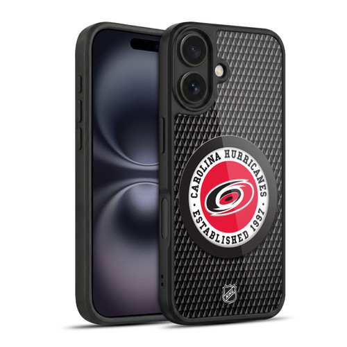 NHL Carolina Hurricanes Puck Texture Gel Armour Case For Apple iPhone 16