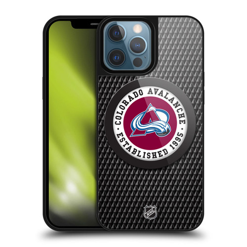 NHL Colorado Avalanche Puck Texture Gel Armour Case For Apple iPhone 13 Pro Max