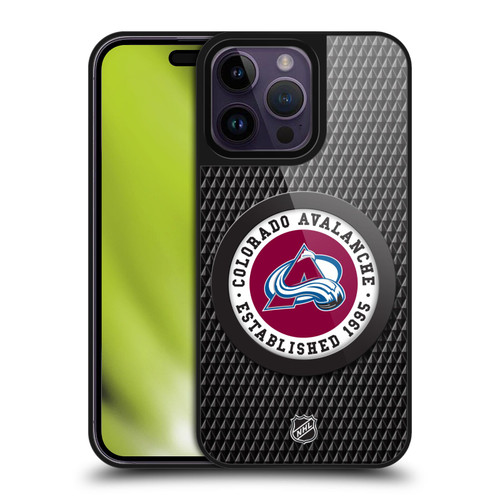 NHL Colorado Avalanche Puck Texture Gel Armour Case For Apple iPhone 14 Pro Max