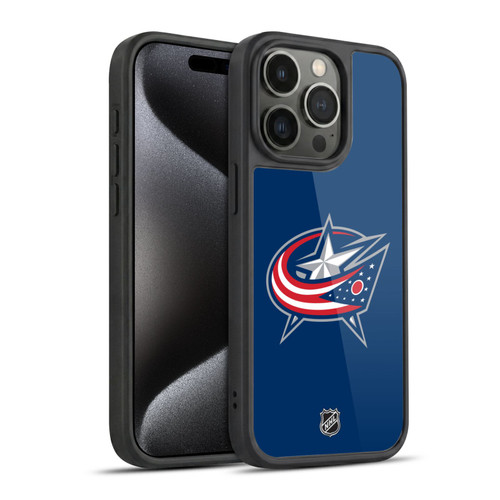 NHL Columbus Blue Jackets Plain Gel Armour Case For Apple iPhone 15 Pro