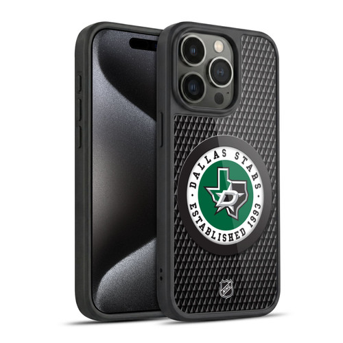 NHL Dallas Stars Puck Texture Gel Armour Case For Apple iPhone 15 Pro