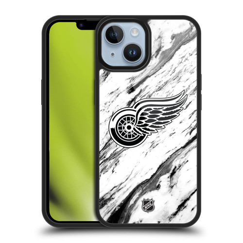 NHL Detroit Red Wings Marble Gel Armour Case For Apple iPhone 14
