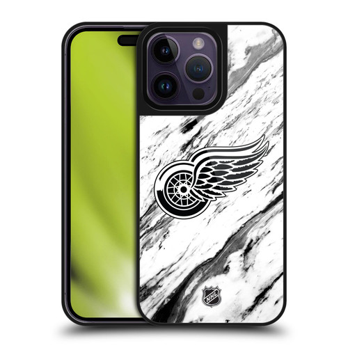 NHL Detroit Red Wings Marble Gel Armour Case For Apple iPhone 14 Pro Max