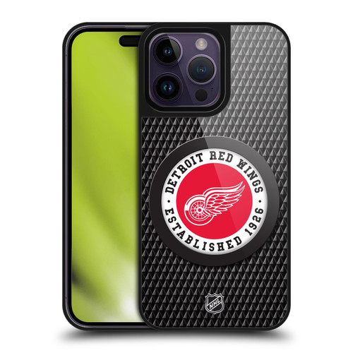 NHL Detroit Red Wings Puck Texture Gel Armour Case For Apple iPhone 14 Pro Max