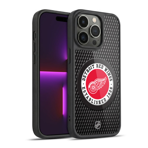 NHL Detroit Red Wings Puck Texture Gel Armour Case For Apple iPhone 14 Pro