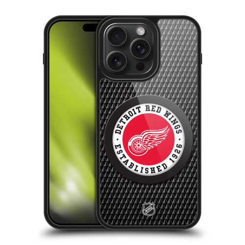 NHL Detroit Red Wings Puck Texture Gel Armour Case For Apple iPhone 15 Pro Max