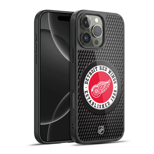 NHL Detroit Red Wings Puck Texture Gel Armour Case For Apple iPhone 16 Pro Max