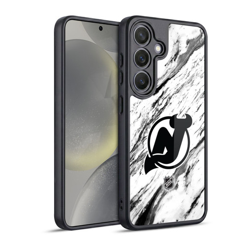 NHL New Jersey Devils Marble Gel Armour Case For Samsung Galaxy S24 5G