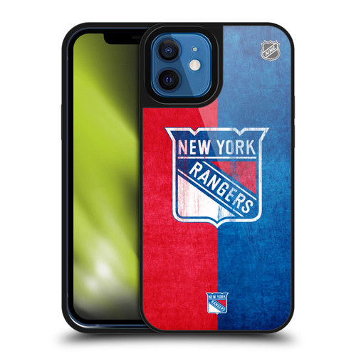 NHL New York Rangers Half Distressed Gel Armour Case For Apple iPhone 12 / iPhone 12 Pro
