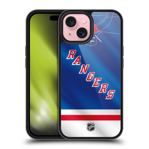 NHL New York Rangers Jersey Gel Armour Case For Apple iPhone 15