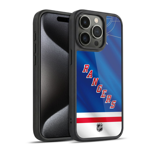 NHL New York Rangers Jersey Gel Armour Case For Apple iPhone 15 Pro
