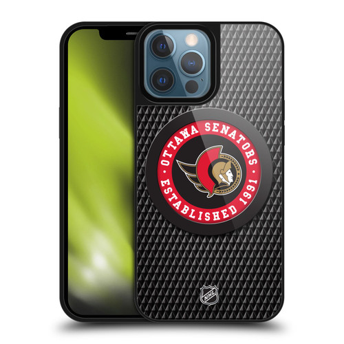 NHL Ottawa Senators Puck Texture Gel Armour Case For Apple iPhone 13 Pro Max
