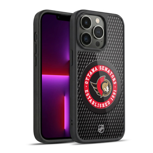 NHL Ottawa Senators Puck Texture Gel Armour Case For Apple iPhone 13 Pro