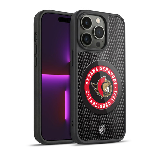 NHL Ottawa Senators Puck Texture Gel Armour Case For Apple iPhone 14 Pro