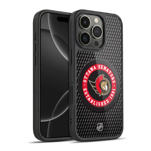 NHL Ottawa Senators Puck Texture Gel Armour Case For Apple iPhone 16 Pro