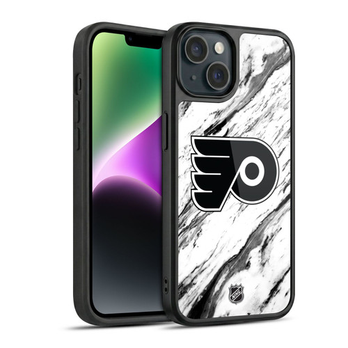 NHL Philadelphia Flyers Marble Gel Armour Case For Apple iPhone 14