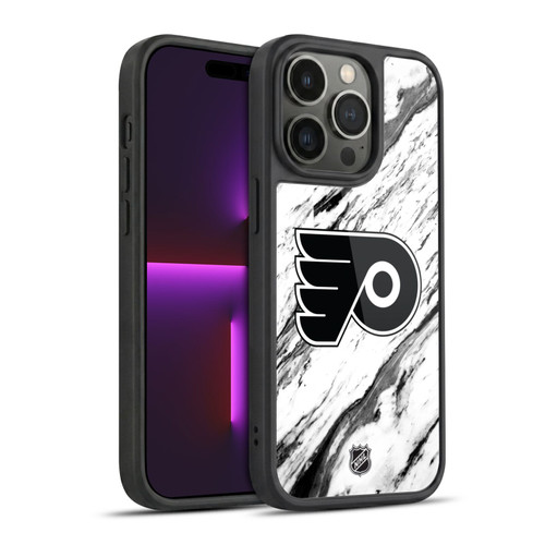 NHL Philadelphia Flyers Marble Gel Armour Case For Apple iPhone 14 Pro