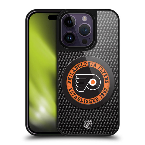 NHL Philadelphia Flyers Puck Texture Gel Armour Case For Apple iPhone 14 Pro
