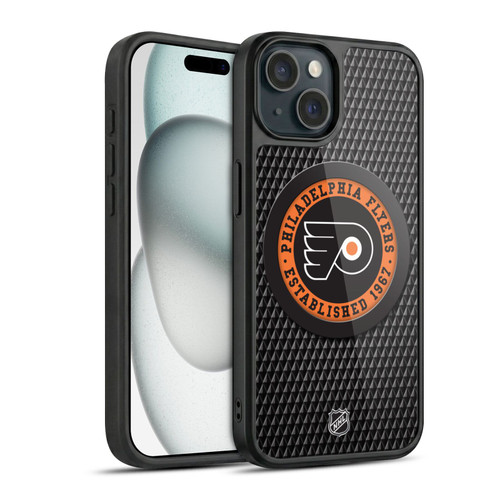NHL Philadelphia Flyers Puck Texture Gel Armour Case For Apple iPhone 15