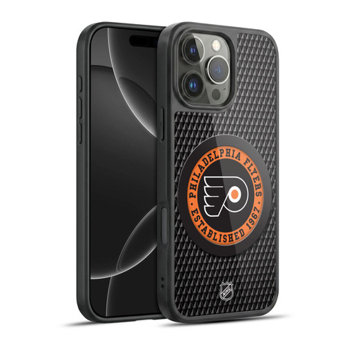 NHL Philadelphia Flyers Puck Texture Gel Armour Case For Apple iPhone 16 Pro Max