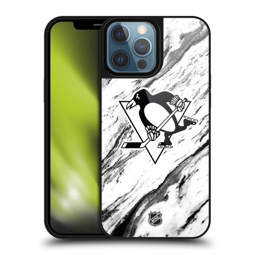 NHL Pittsburgh Penguins Marble Gel Armour Case For Apple iPhone 13 Pro Max