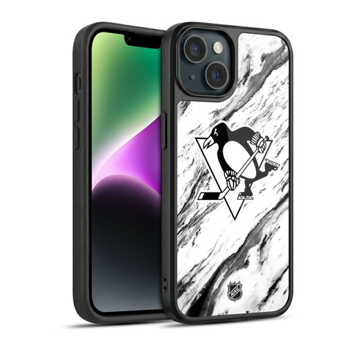 NHL Pittsburgh Penguins Marble Gel Armour Case For Apple iPhone 14
