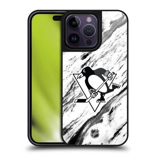 NHL Pittsburgh Penguins Marble Gel Armour Case For Apple iPhone 14 Pro Max
