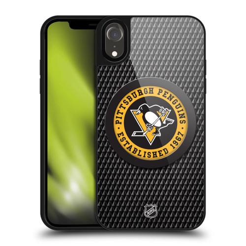 NHL Pittsburgh Penguins Puck Texture Gel Armour Case For Apple iPhone XR NHL Pittsburgh Penguins Puck Texture Gel Armour Case For Apple iPhone XR