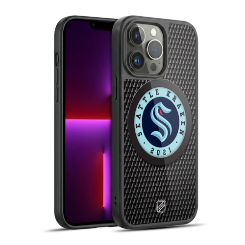 NHL Seattle Kraken Puck Texture Gel Armour Case For Apple iPhone 13 Pro Max