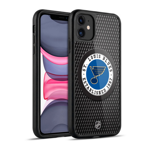 NHL St Louis Blues Puck Texture Gel Armour Case For Apple iPhone 11