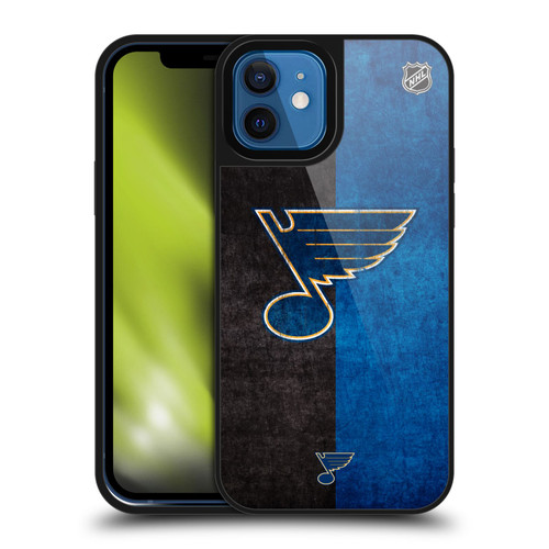 NHL St Louis Blues Half Distressed Gel Armour Case For Apple iPhone 12 / iPhone 12 Pro