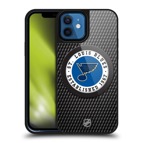 NHL St Louis Blues Puck Texture Gel Armour Case For Apple iPhone 12 / iPhone 12 Pro